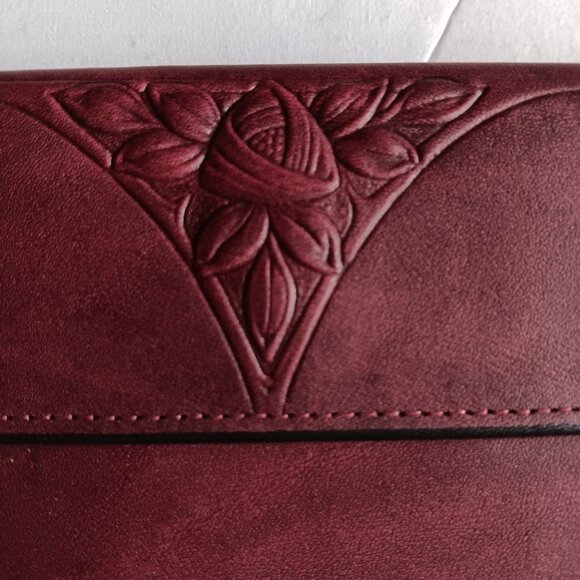 Rolfs Handbags - VINTAGE ROLFS  Burgundy BROWN LEATHER CLUTCH EUC